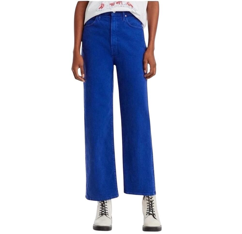 Mother Superior Women's Blue High Waisted Tunnel Vision Ankle Jeans Size 27